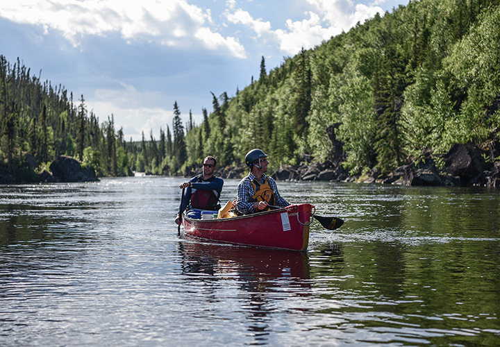 canoeing Chipman River gorge remote northern Saskatchewan