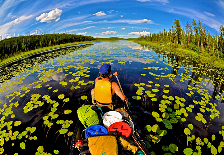 Canoeing Wathaman River remote northern Saskatchewan