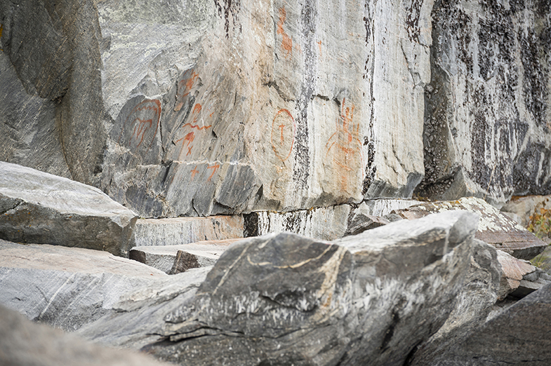 Pictographs Churchill River northern Saskatchewan