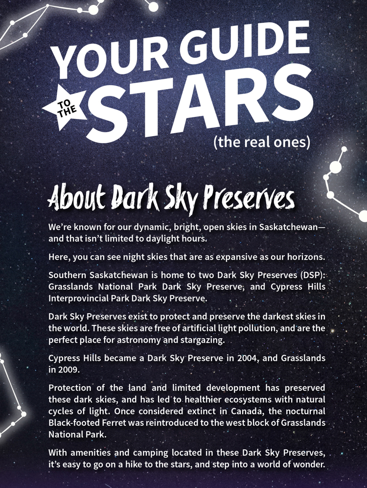 Star Gazing tips Dark Sky Preserves Saskatchewan