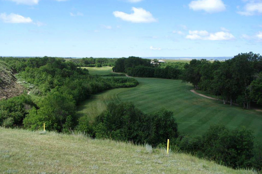 View of a fairway at Long Creek Golf Course