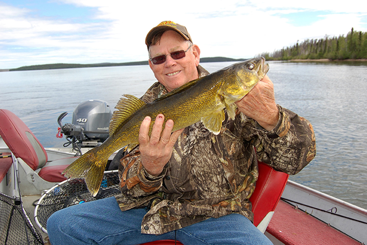 Luke Clayton walleye fishing northern Saskatchewan