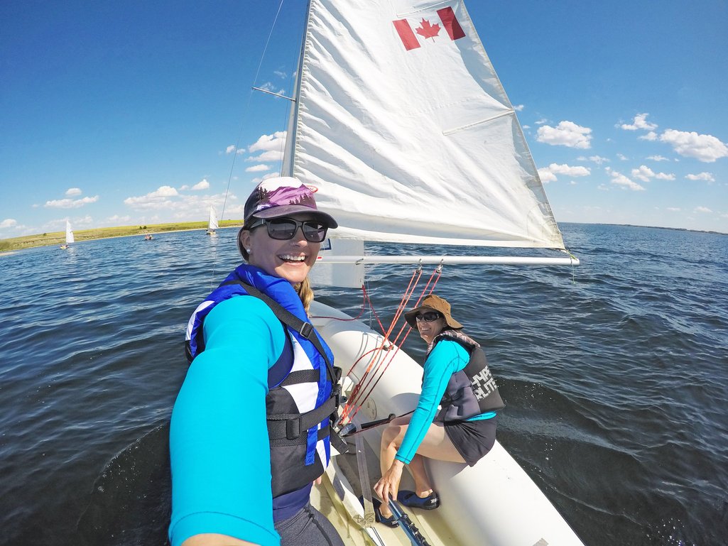 Ashlyn George selfie while on a sail boat