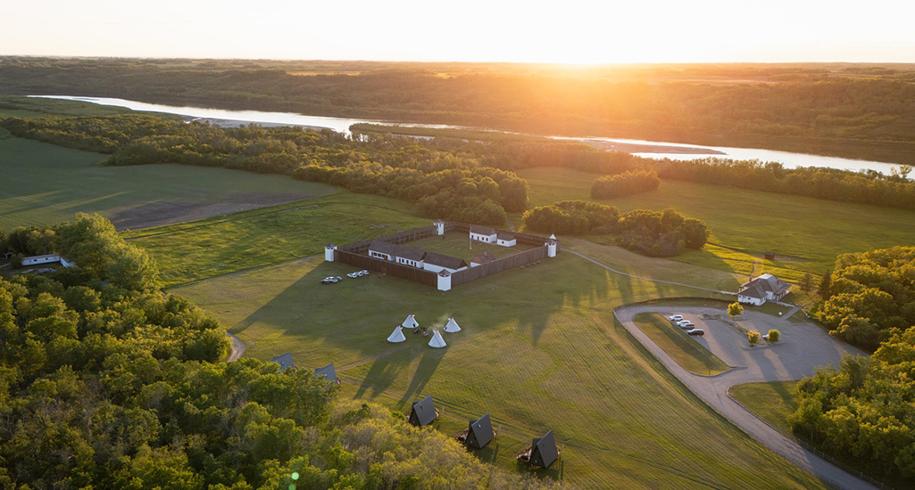 Drone shot of Fort Carleton 