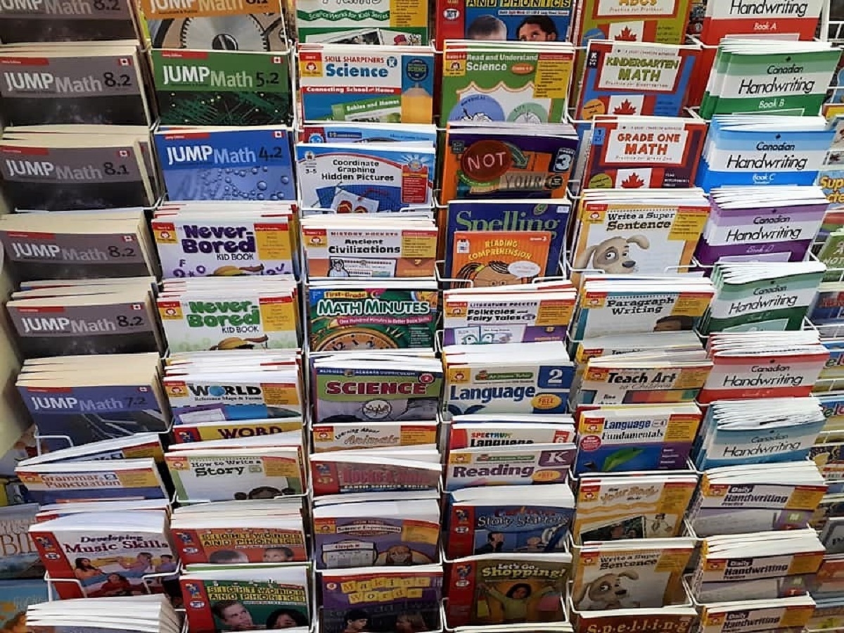 Cowtown Kids Toy & Candy has a great selection of workbooks for various ages.