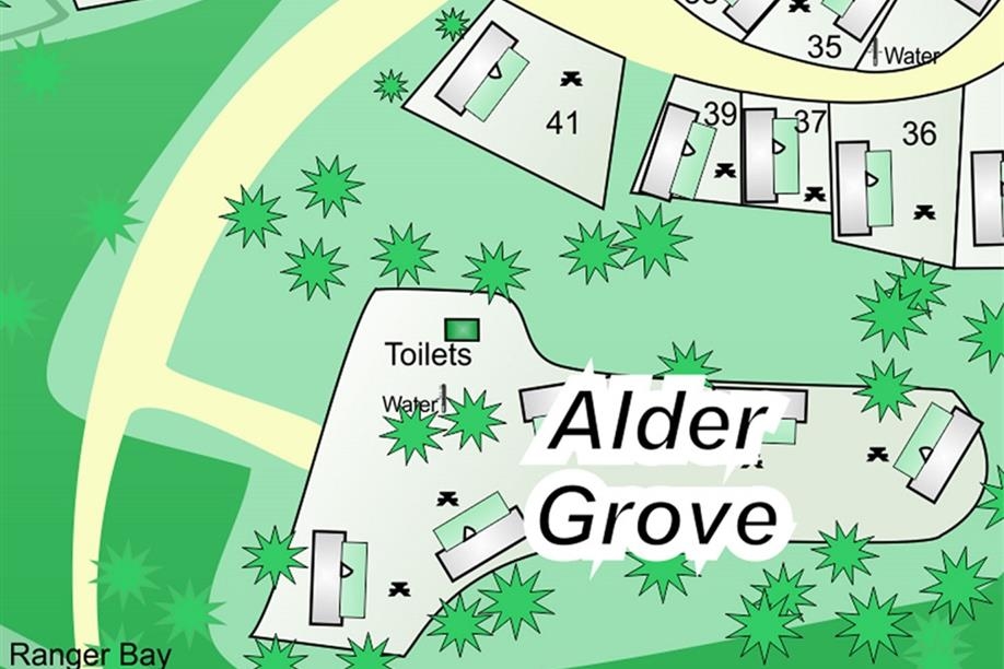 Northern Cross Resort Ltd - Map of Alder Grove Campground
