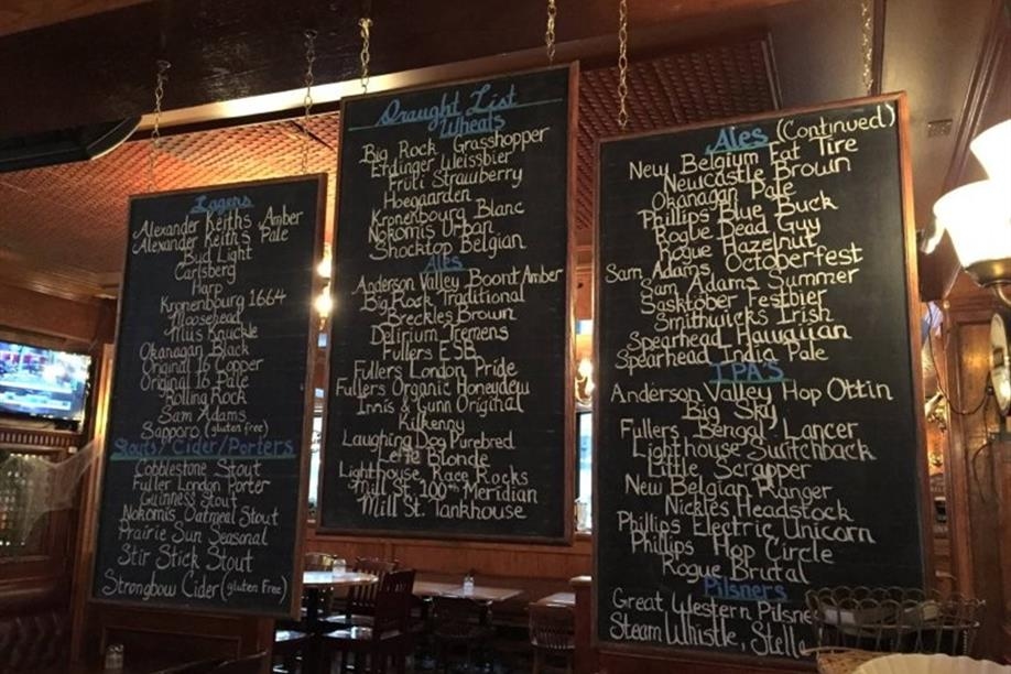 Hotel Senator (1987) Ltd - Winston's English Pub and Grill Beer Menu